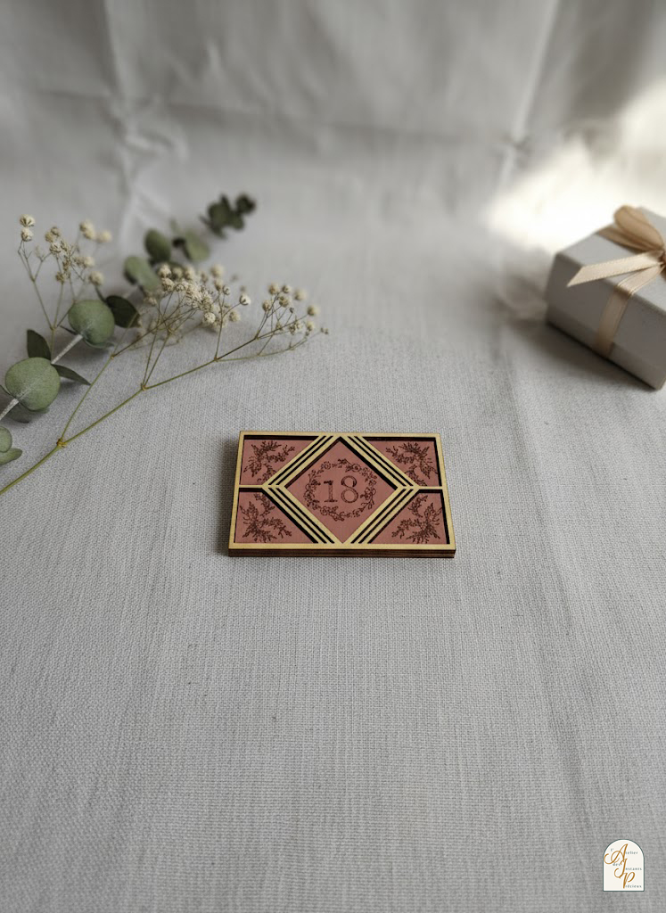 coffret révélation en bois & acrylique miroir boîte d'invitation luxe personnalisée coffret révélation en bois & acrylique miroir boîte d'invitation luxe personnalisée