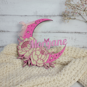 décoration murale personnalisée fleur de lune