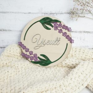 décoration murale personnalisée lavande champÊtre